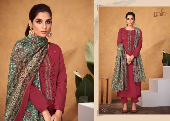 Carmel By Esaira Cotton Satin Printed Dress Material Wholesale Price In Surat